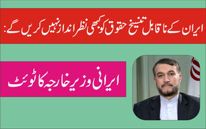 ایران کے ناقابل تنسیخ حقوق کو کبھی نظرانداز نہیں کریں گے: ایرانی وزیر خارجہ کا ٹوئٹ